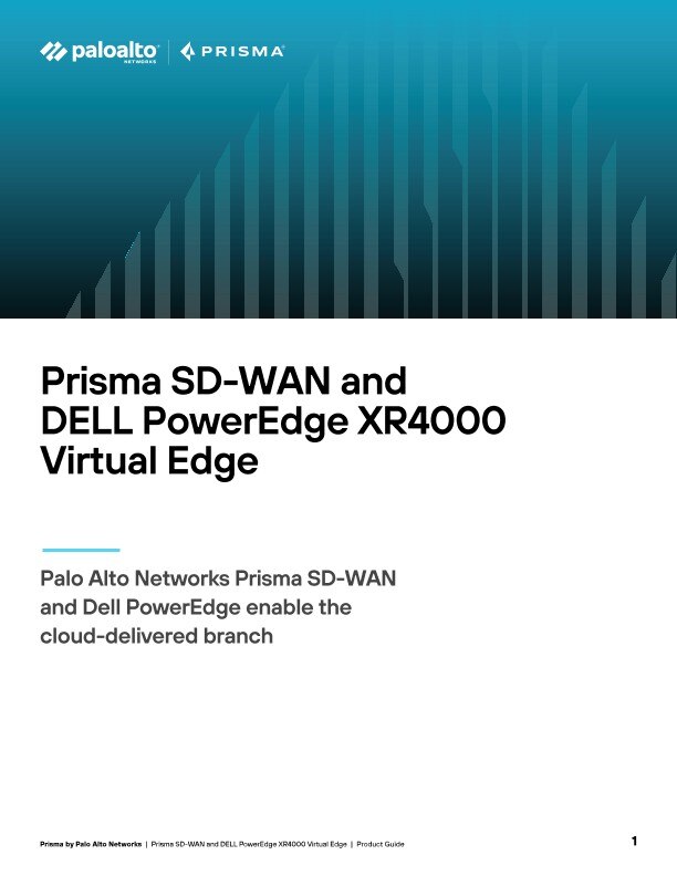 Prisma SD-WAN 和 DELL PowerEdge XR4000 虚拟边缘指南
