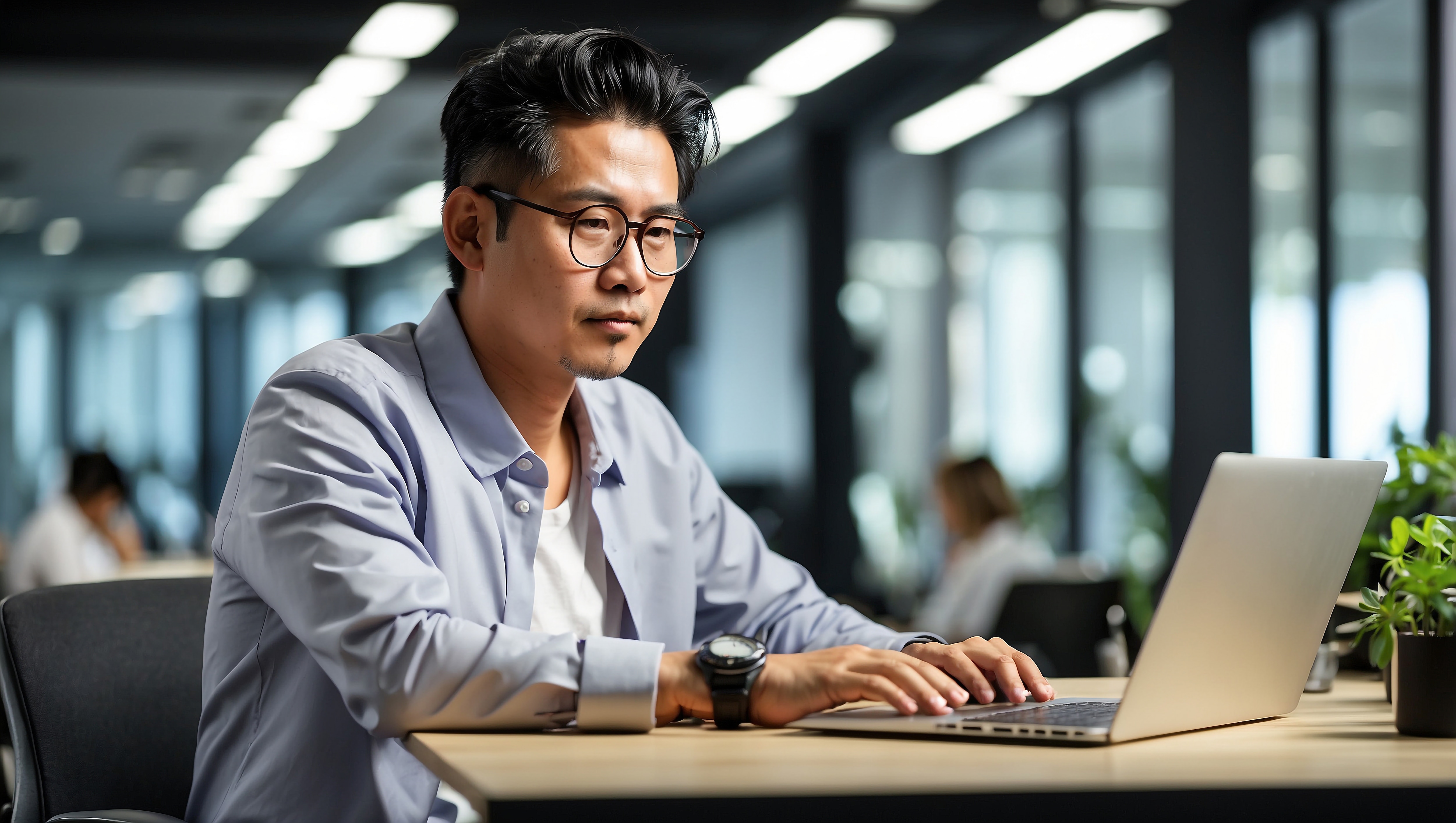 someone working on a laptop 