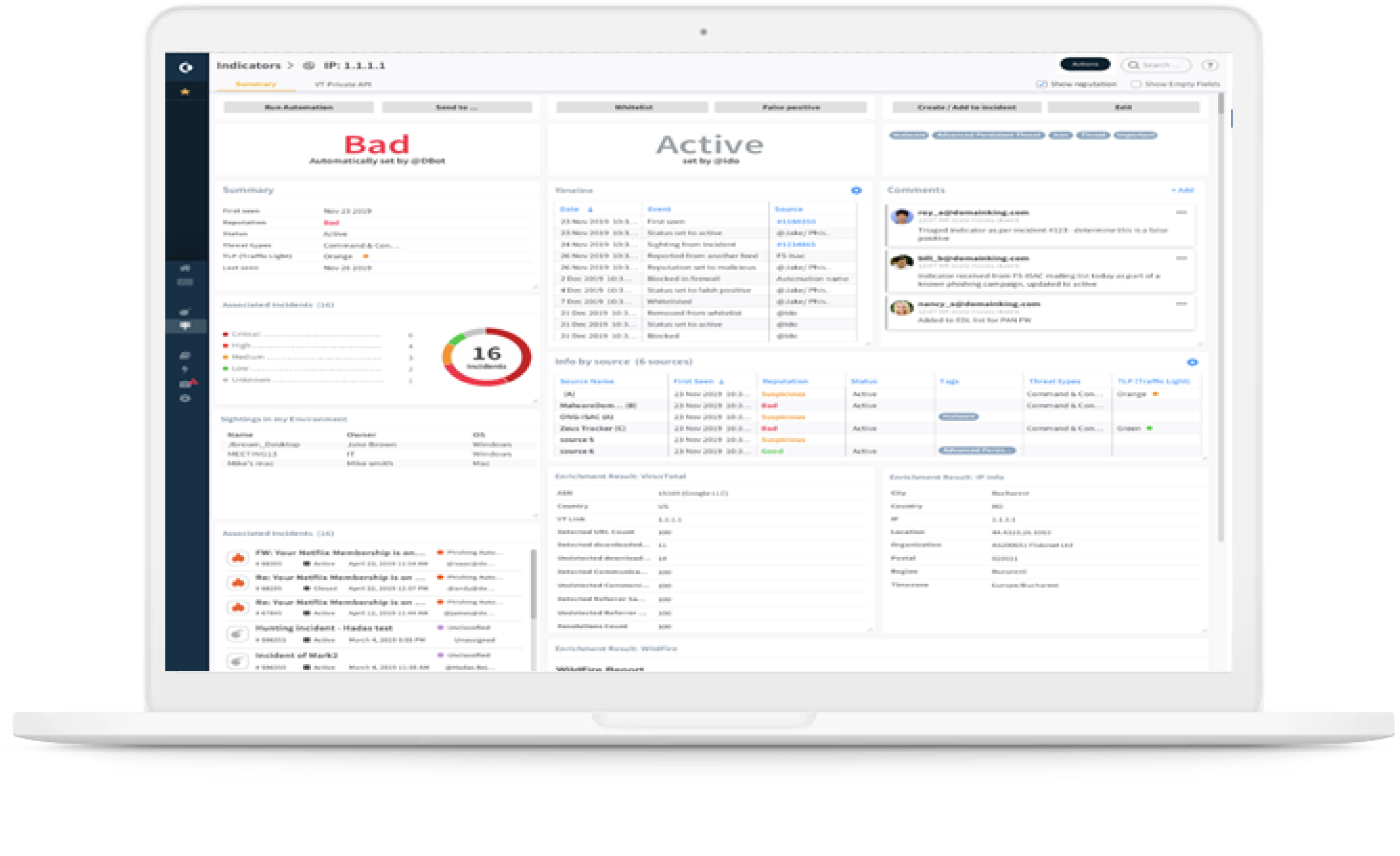 事件的威胁信息