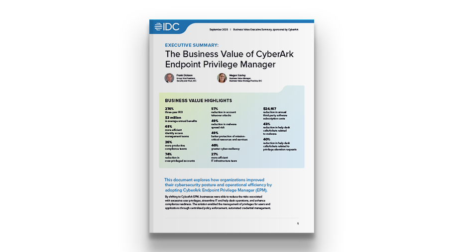 IDC Study: The Business Value of Idira Endpoint Privilege Manager