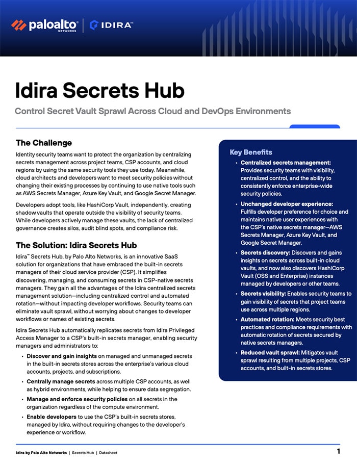 Secrets Hub 数据表