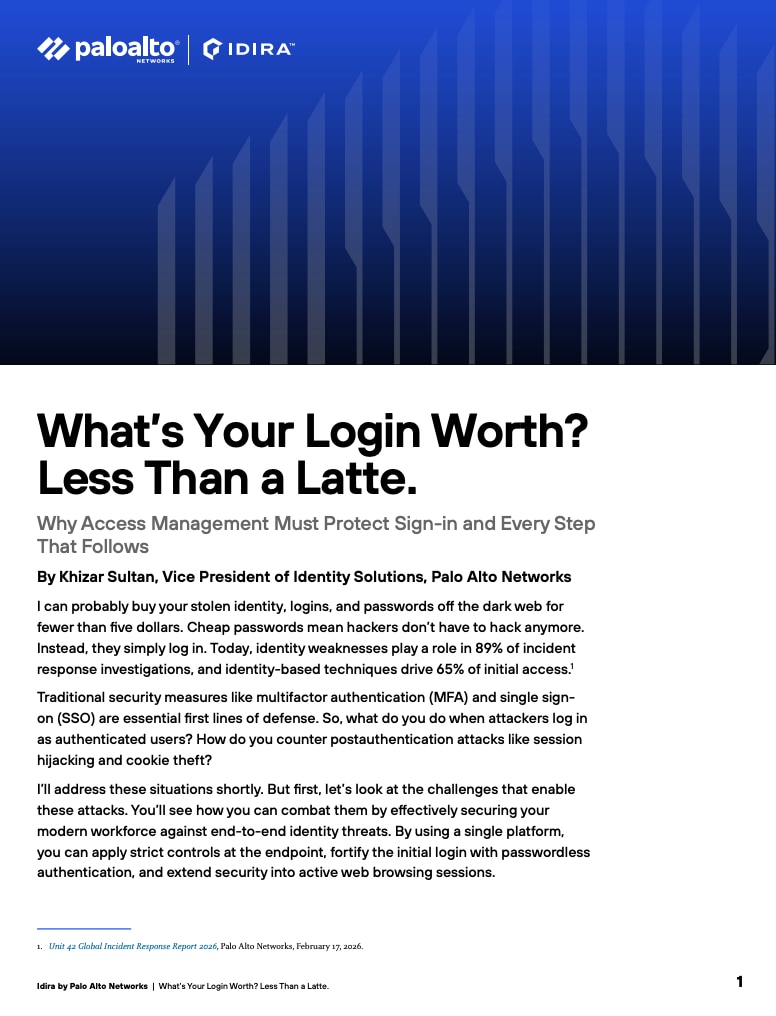 What’s Your Login Worth? Less Than a Latte			