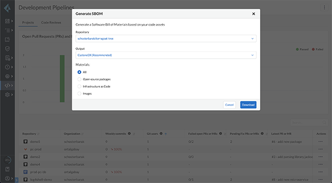 统一的软件材料清单 (SBOM) 生成